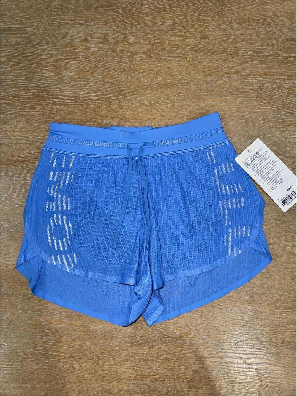 Lululemon Fast and Free Airflow Mid-Rise Running Short 3” SIZE 4 Pool Party NWT